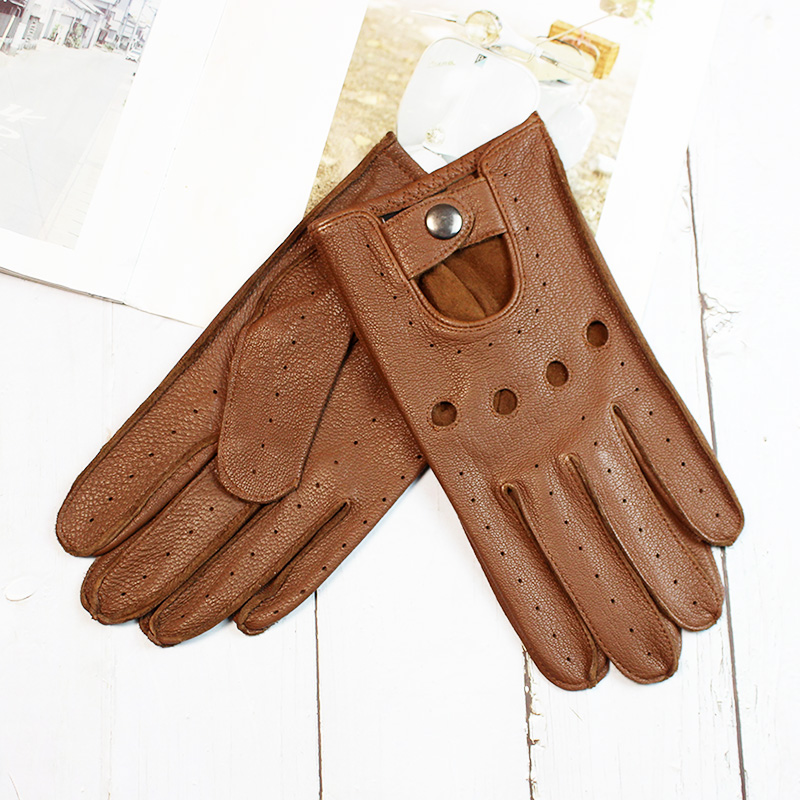 Leather Driving Glove - Летние кожаные перчатки из оленьей кожи