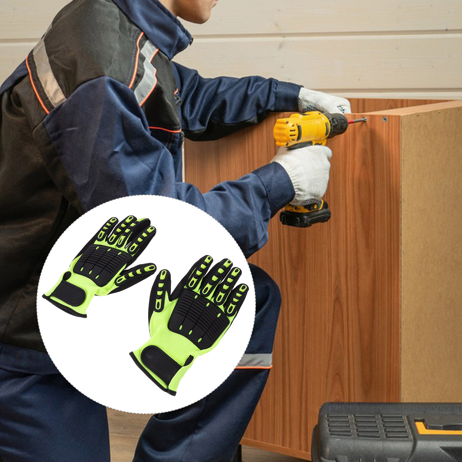 Work Glove Impact - 1 пара прочных садовых перчаток, устойчивых