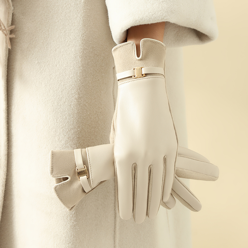 Leather Driving Glove - 1 пара зимних перчаток для женщин