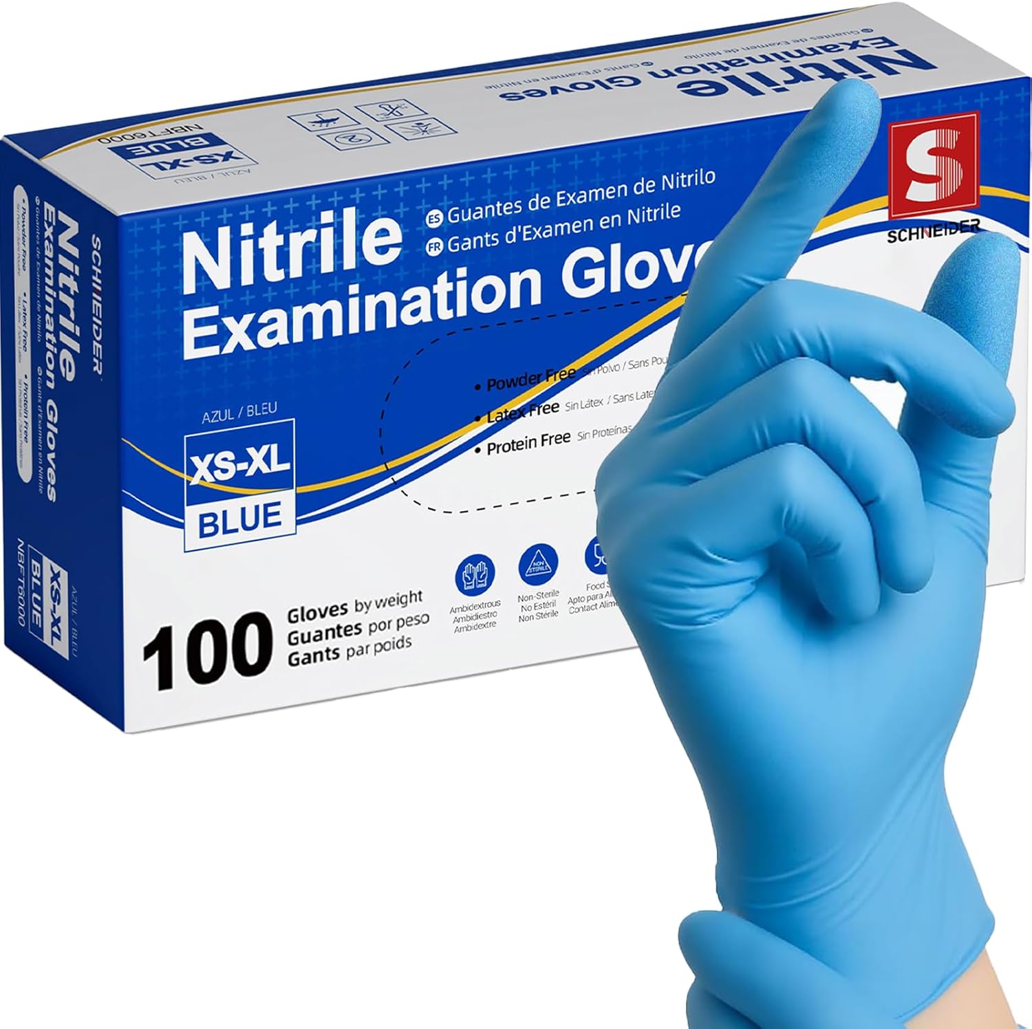 Exam Glove Nitrile - Медицинские нитриловые смотровые перчатки, 100 шт.,