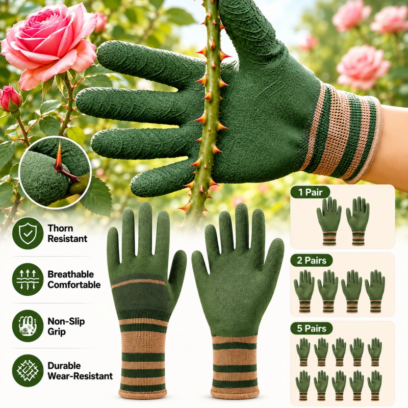 Gardening Glove Waterproof - Многофункциональные садовые перчатки: защита от шипов,