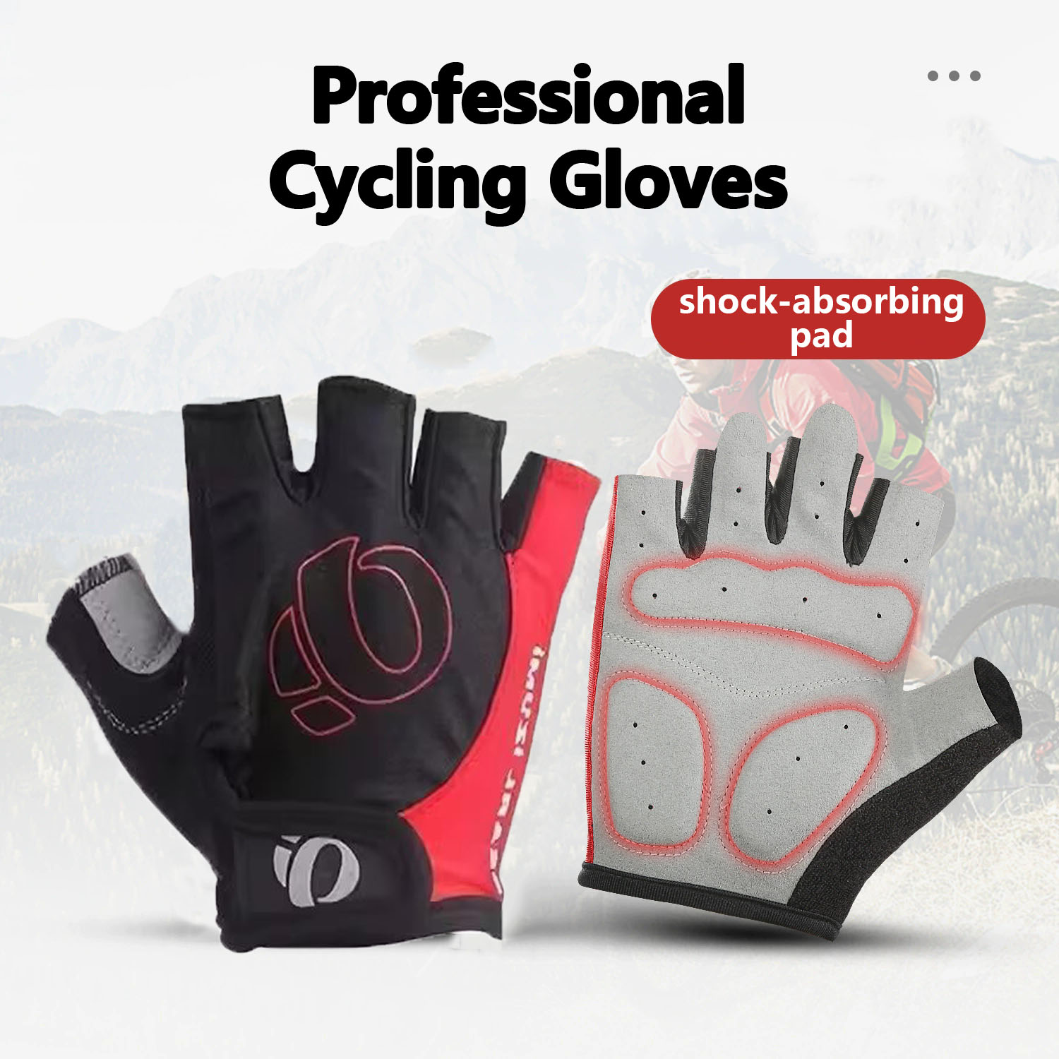 Cycling Glove Padded - Велосипедные перчатки без пальцев с амортизацией